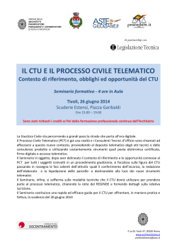 Il CTU e il Processo Civile Telematico (2)