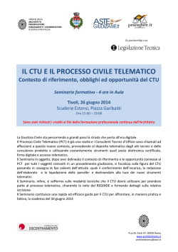 Il CTU e il Processo Civile Telematico (2)