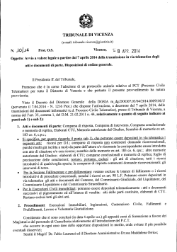 PCT dal 7 aprile 2014 - Ordine Avvocati Padova