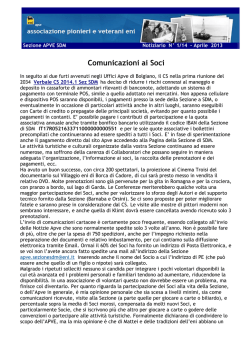 Newsletter 1.2014 Aprile Sez SDM