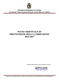 piano triennale di prevenzione della corruzione 2015-2017