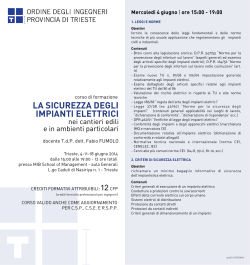 Obiettivi e contenuti - Ordine degli Ingegneri della Provincia di Trieste