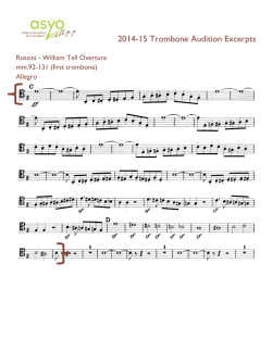 2014-15 Trombone Audition Excerpts