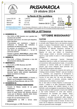Domenica 19 - OratorioCanegrate.it