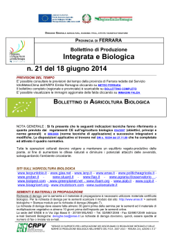 n°22 bollettino biologico 18giu14