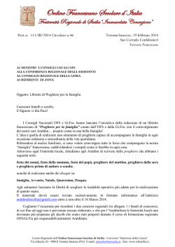 Circolare n.46_2014 - Ordine Francescano Secolare di Sicilia