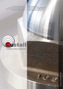 download brochure - Fonderia CUSTALL