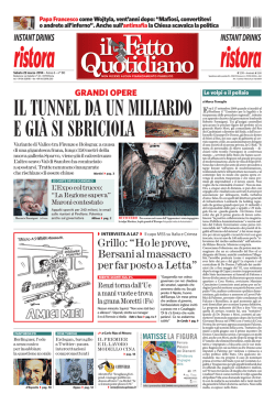 IL TUNNEL DA UN MILIARDO E GI&Agrave; SI SBRICIOLA