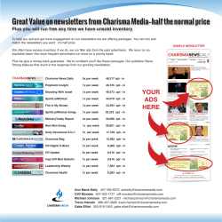 Great Value on newsletters from Charisma Media—half the normal