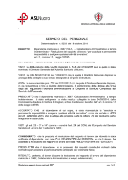 SERVIZIO DEL PERSONALE
