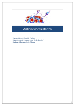 Antibiotico resistenza - Servizio di informazione sul farmaco
