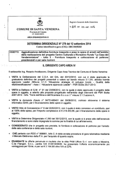 COMUNE DI SANTA VENERINA - Gazzetta Amministrativa