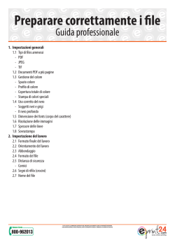 Guida professionale di preparazione file