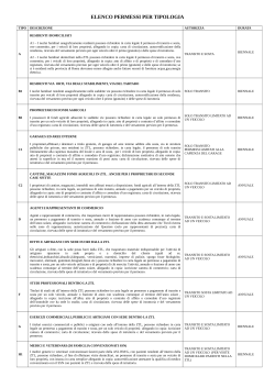 tabella tipologie permessi
