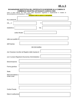 Dichiarazione sostitutiva del certificato di iscrizione alla CCIAA