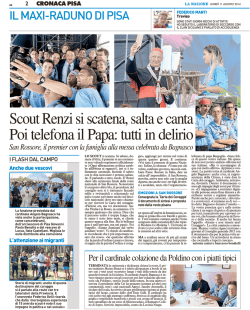 Il Maxi-raduno a Pisa &ndash; La Nazione pagg.2-3