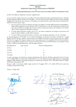 11/07/2014 Verbale di accordo su Manutenzione