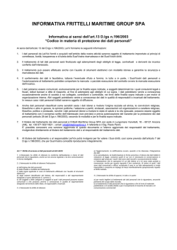 INFORMATIVA FRITTELLI MARITIME GROUP SPA