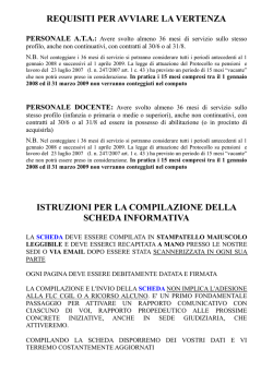 ISTRUZIONI con i REQUISITI