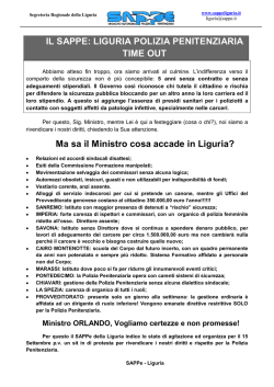 IL SAPPE: LIGURIA POLIZIA PENITENZIARIA TIME OUT Ma sa il