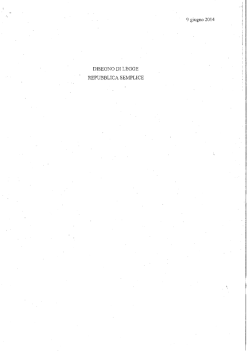 DISEGNO DI LEGGE REPUBBLICA SEMPLICE