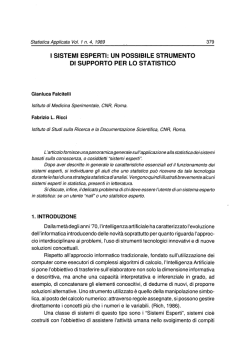 i sistemi esperti - Statistica Applicata
