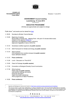 Indicative programme