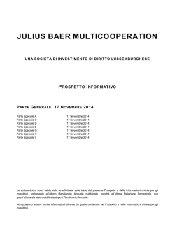 JULIUS BAER MULTICOOPERATION