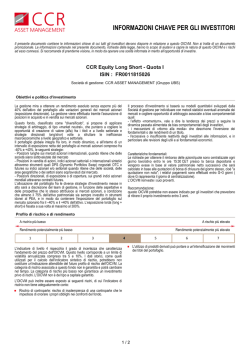 INFORMAZIONI CHIAVE PER GLI INVESTITORI