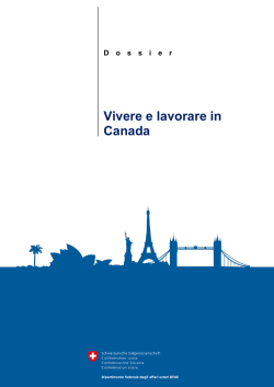 Dossier: Vivere e lavorare in Canada