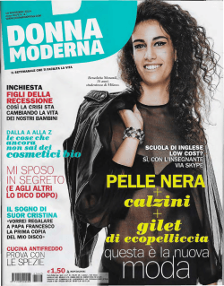 Donna Moderna – 18 Novembre 2014 - Istituto Dermoclinico Vita Cutis