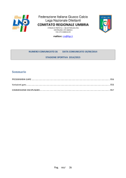 commissione disciplinare - FIGC Comitato Regionale Umbria