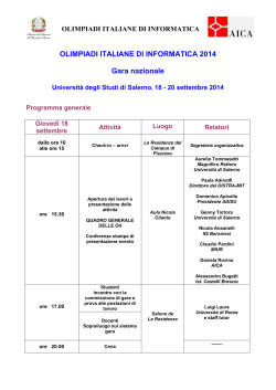 Programma - magistraleMIT - Università degli Studi di Salerno