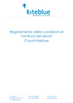 Regolamento delle condizioni di fornitura dei servizi Cloud Kiteblue