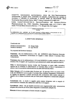 Delibera n. 1517 del 28/10/2014