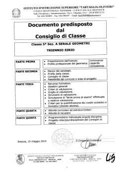 Documento 15 maggio classe 5 sez. A Sirio ITG - tartaglia
