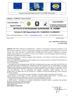 LABORATORIOLABSCIENZE INTEGRATE S.E. - "Fermi"