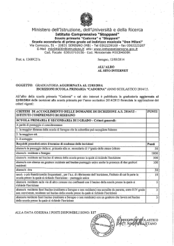 graduatoria aggiornata plesso cadorna