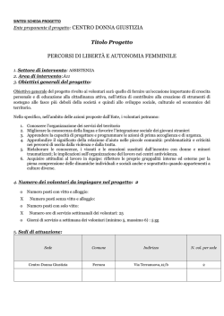 Documento di sintesi del progetto