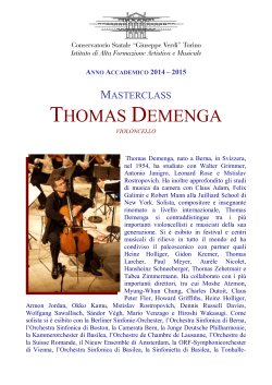 Thomas Demenga (Violoncello) - Conservatorio Giuseppe Verdi