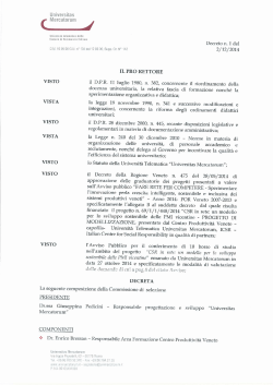 Decreto nomina commissione