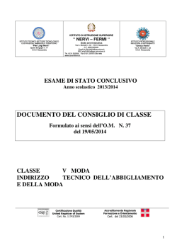 DOCUMENTO DEL CONSIGLIO DI CLASSE