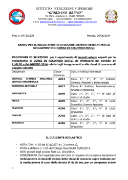 ISTITUTO ISTRUZIONE SUPERIORE &ldquo;GIORDANO BRUNO&rdquo;