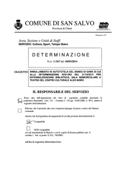 Determina - Comune di San Salvo