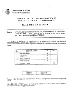 Delibera - Gazzetta Amministrativa