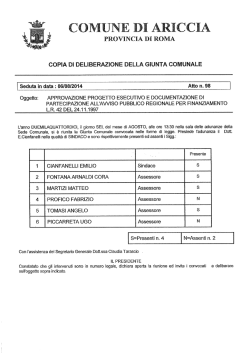 PROVINCIA DI ROMA - Comune di Ariccia