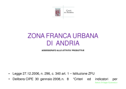 Zona Franca Urbana - AndriaViva il portale di Andria