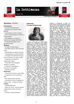 Editoriale Il cuore di Saint-Just