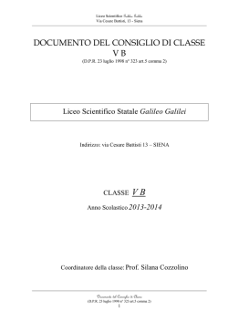 documento classe 5 sezione B
