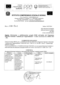 pubblicizzazione E-1-FESR-2014-382